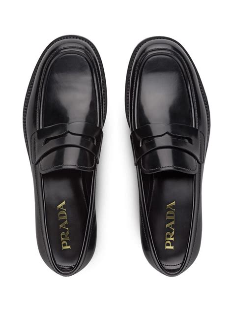 mens slip on loafers casual prada|prada leather loafers for men.